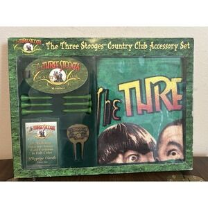 Vintage 1998 Property Of The Three Stooges Country Club Golf Accessory Set